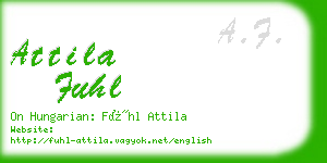 attila fuhl business card